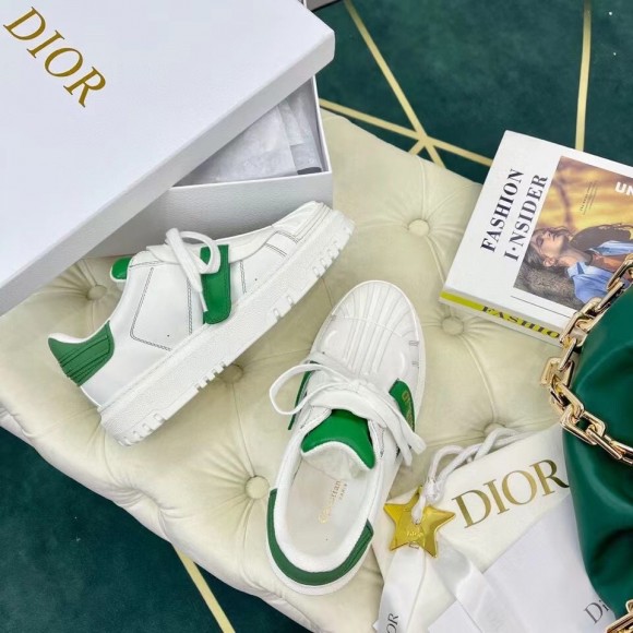 D*or D*or-id sneakers in white leather with green strap