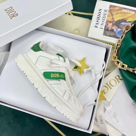 D*or D*or-id sneakers in white leather with green strap