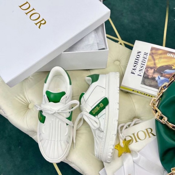 D*or D*or-id sneakers in white leather with green strap