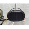 Dior CD Signature Oval Camera Bag in Black Calfskin