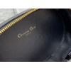 Dior CD Signature Oval Camera Bag in Black Calfskin