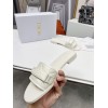 Dior Dio(r)evolution Slide Sandals In White Calfskin