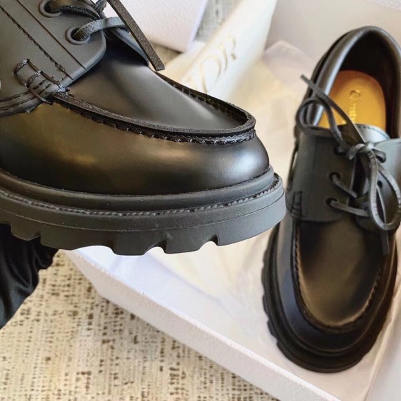 D*or walker boat shoes in black calfskin