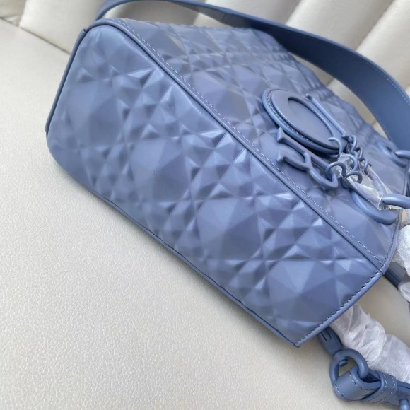 D*or small lady D*or my abcD*or bag in denim calfskin with diamond motif