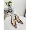 Dior J'Adior Slingback Pumps 100mm In Nude Jardin Botanique Embroidery Cotton