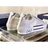 Dior Men's B23 Low-top Sneakers In White Oblique Canvas