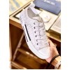 Dior Men's B23 Low-top Sneakers In White Oblique Canvas