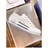 Dior Men's B23 Low-top Sneakers In White Oblique Canvas