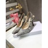Dior J'Adior Slingback Pumps 100mm In Gray Toile de Jouy Reverse