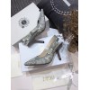 Dior J'Adior Slingback Pumps 100mm In Gray Toile de Jouy Reverse