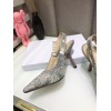 Dior J'Adior Slingback Pumps 100mm In Gray Toile de Jouy Reverse