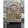 Dior Lady Dior Mini Chain Bag in Square with Strass and Beads