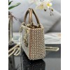 Dior Lady Dior Mini Chain Bag in Square with Strass and Beads