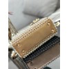 Dior Lady Dior Mini Chain Bag in Square with Strass and Beads