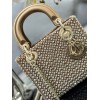 Dior Lady Dior Mini Chain Bag in Square with Strass and Beads