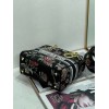 Dior Lady D-Lite Medium Bag In Black Jardin Botanique Embroidery