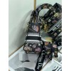 Dior Lady D-Lite Medium Bag In Black Jardin Botanique Embroidery