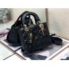 Dior Small Lady Dior My ABCDior Bag In Black Cannage Lambskin