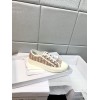 Dior Walk'n'Dior Sneakers In Nude Oblique Embroidered Cotton