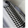 Dior Medium Book Tote Bag In Black Houndstooth Embroidery