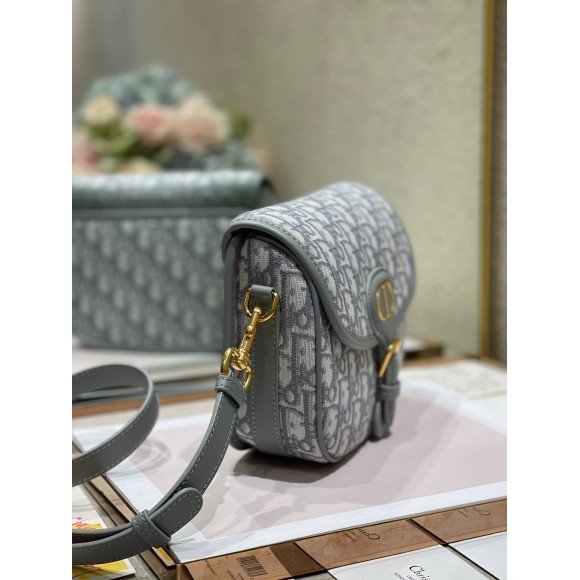 D*or bobby medium bag in grey D*or oblique jacquard