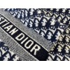 Dior Oblique Scarf In Navy Blue Technical Cashmere