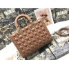 Dior Lady Dior Large Bag In Blush Cannage Lambskin