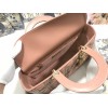Dior Lady Dior Large Bag In Blush Cannage Lambskin