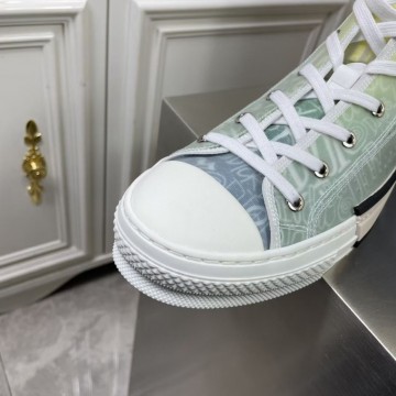 Dior Men's B23 High-top Sneakers with Green and Yellow Print Dior Men's B23 High-top Sneakers with Green and Yellow Print