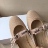 Dior Miss J'Adior Ballerina Flats In Nude Technical Canvas