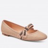 Dior Miss J'Adior Ballerina Flats In Nude Technical Canvas