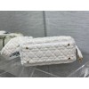 Dior Lady D-Lite Medium Bag In White Cannage Shearling