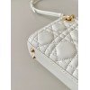 Dior Lady Dior Micro Bag In White Cannage Lambskin