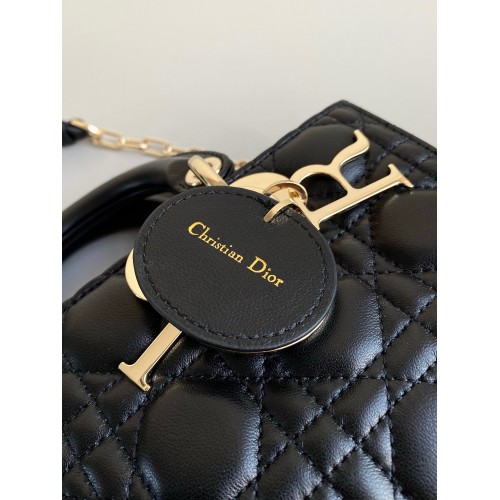 Dior Lady D-Joy Small Bag In Black Cannage Lambskin