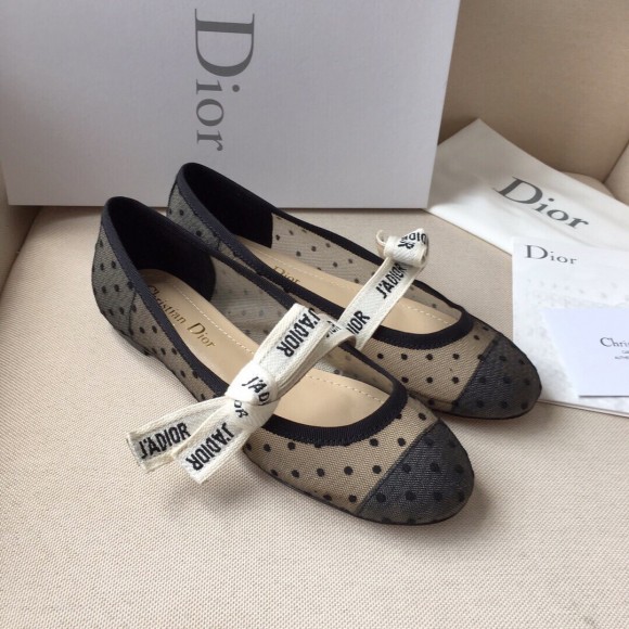 D*or miss j'aD*or ballerina flats in dotted swiss tulle