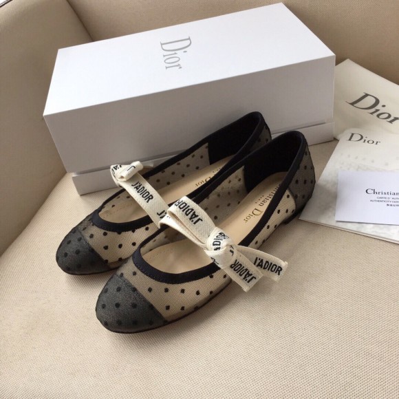 D*or miss j'aD*or ballerina flats in dotted swiss tulle