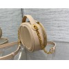 Dior CD Signature Oval Camera Bag in Beige Calfskin
