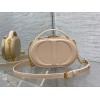 Dior CD Signature Oval Camera Bag in Beige Calfskin