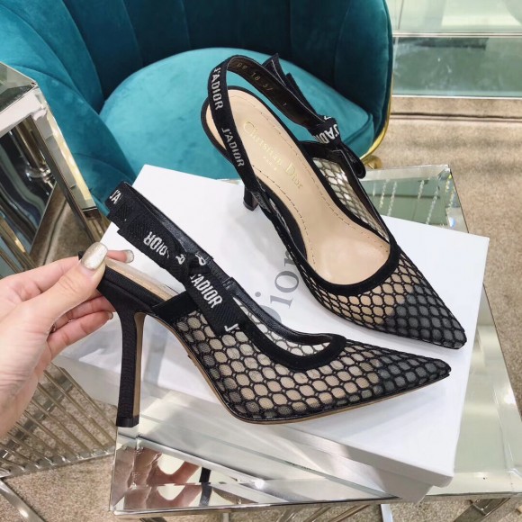 D*or j'aD*or slingback pumps 100mm in black mesh