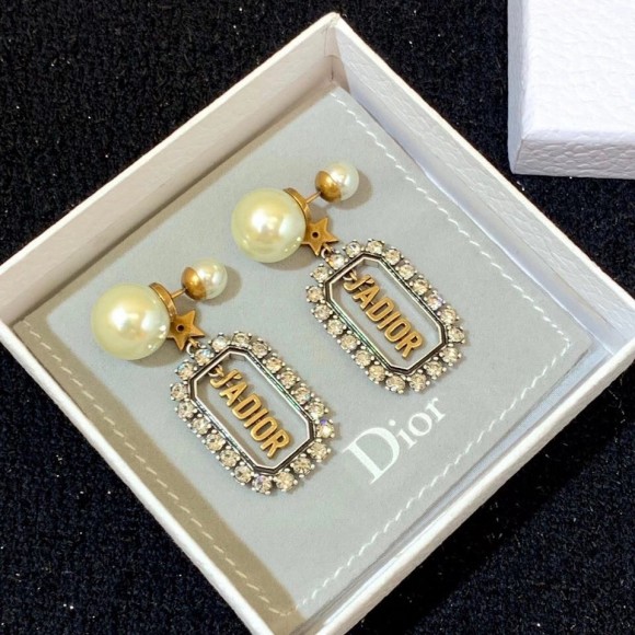 D*or tribales earrings in antique gold and palladium-finish metal