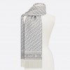 Dior Oblique Scarf In Grey Cashmere