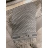 Dior Oblique Scarf In Grey Cashmere