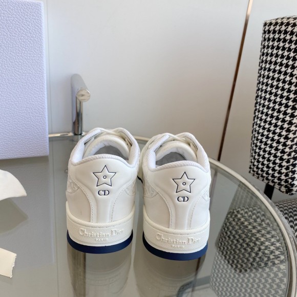 D*or one sneakers in white oblique perforated calfskin