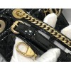 Dior Lady Dior Mini Chain Bag with Chain in Black Patent Calfskin
