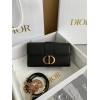 Dior 30 Montaigne East-West Bag with Chain in Black Calfskin