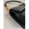 Dior 30 Montaigne East-West Bag with Chain in Black Calfskin