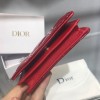 Dior Mini Lady Dior Wallet In Red Patent Calfskin