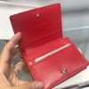 Dior Mini Lady Dior Wallet In Red Patent Calfskin