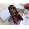 Dior Lady Dior Chain Pouch In Bordeaux Cannage Lambskin