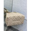 Dior Toujours Medium Bag in Beige Macrocannage Calfskin